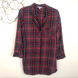 Victoria’s Secret flannel nightshirt in plaid